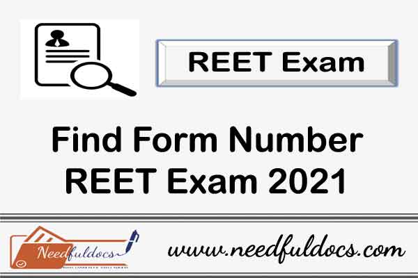 Find Form Number Reet Exam