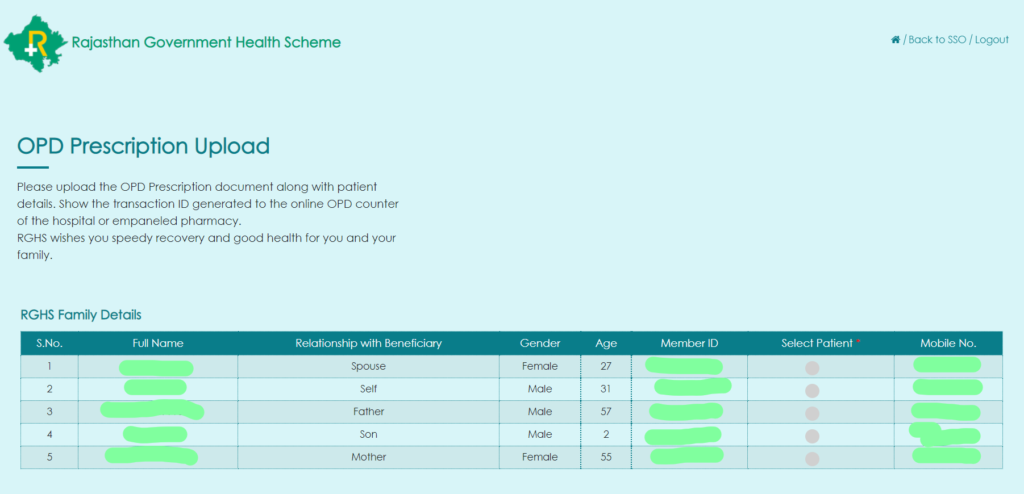 OPD Prescription RGHS Upload